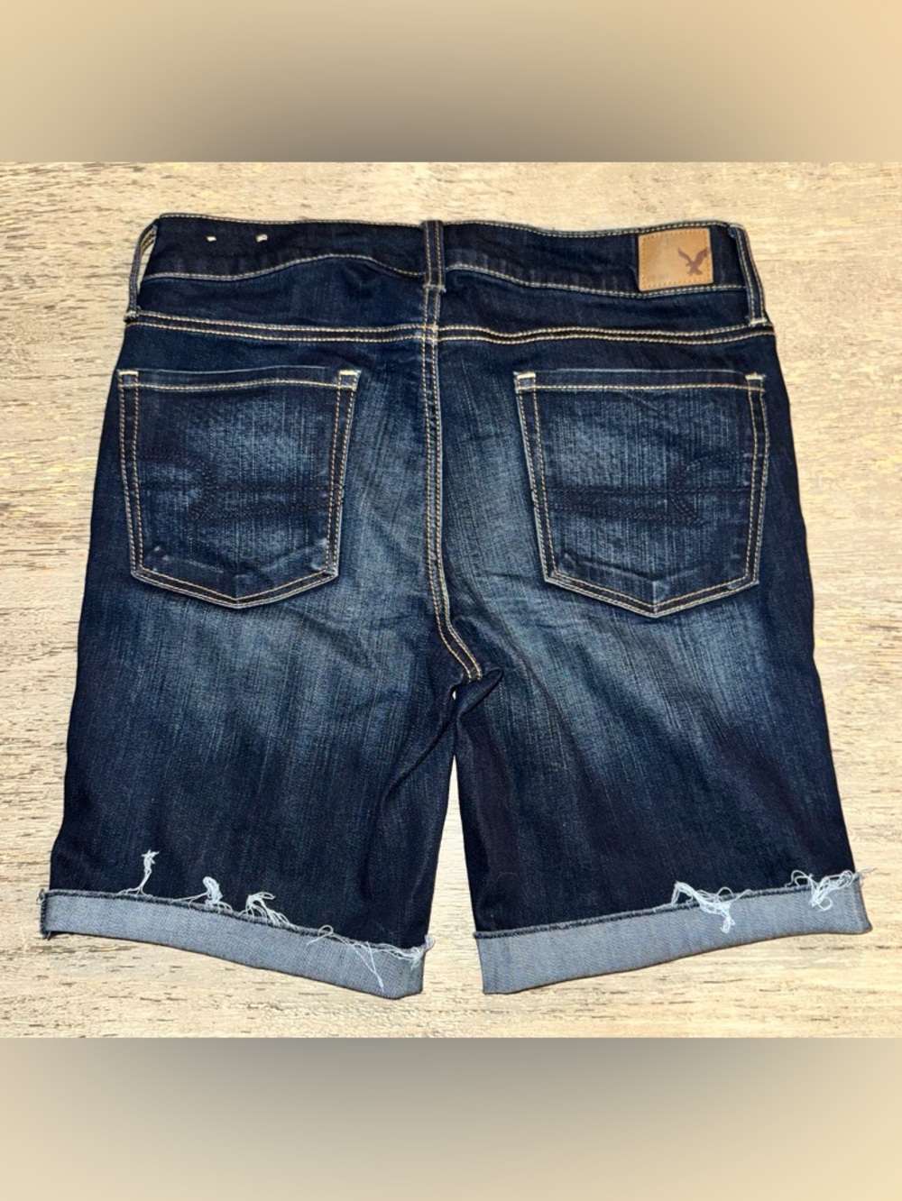 American Eagle Outfitters Dark Indigo Denim Bermuda Shorts - Picture 5 of 8